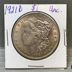1921 D USA Uncirculated Morgan .900 Silver 1 Dollar Coin
 UNRESERVED