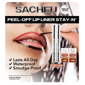 SACHEU LIP LINER STAY-N NOOHDE TRUE NUDE & P-INKED ROSE PINK LONGWEAR VEGAN