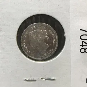 1900 Round 'O's Variety Canada Silver 5 Cent Coin - Scarce Variety
 UNRESERVED