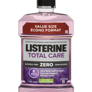LISTERINE ALCOHOL FREE MOUTHWASH TOTAL CARE ZERO FLUORIDE MOUTHWASH