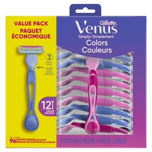 VENUS SIMPLY3 WOMEN'S DISPOSABLE RAZORS 16 COUNT 
