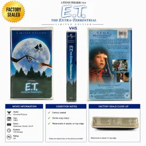 NEW VHS "E.T." STEVEN SPIELBERG 1982
