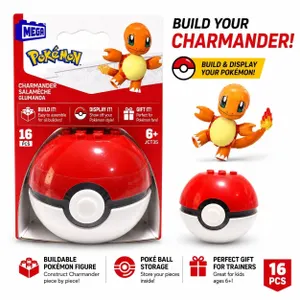 NEW POKEMON MEGA CHARMANDER POKE BALL BUILD SET