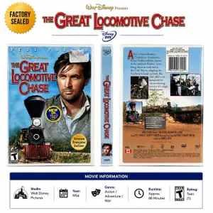 NEW DVD "THE GREAT LOCOMOTIVE CHASE" DISNEY 1956