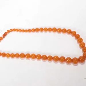 Vintage beaded Baltic amber/ or amber like necklace, 24" in length