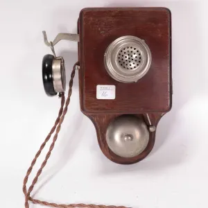 Vintage unmarked wall phone circa late 1800's