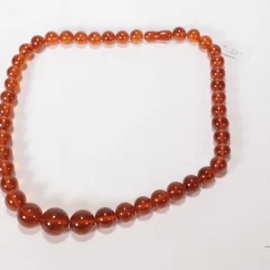 Vintage beaded Baltic amber/ or amber like necklace, 22" in length