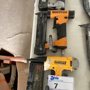 GROUP OF 3 ASSORTED NAIL GUNS- DEWALT, BOSTITCH & PORTER CABLE