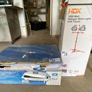 HDX WORKLIGHTS & JOHNSON ROSE CHAFER DISH