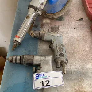 GROUP OF 3 PNEUMATIC TOOLS- ANGLE POLISHER & 2 DRILLS