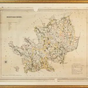 MURRAY "HERTFORDSHIRE" ENGRAVED MAP 1830