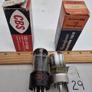 Vintage Electronic Tubes Matching Boxes