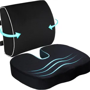 NEW $56 (14" L, Blk) Seat Cushion & Lumber Pillow