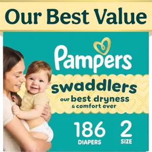 SEALED $52 (10-22 lbs) Pampers Swaddlers Diapers