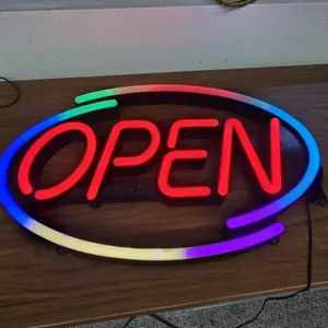 27"�17"�2.5" Multi Colored Neon LED OPEN Sign