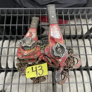 3/4 Ton Chain Come-a-longs 2 X The Bid!