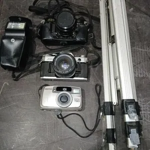 Camera bundle. Canon AE-1 program, Pentax ESPIO