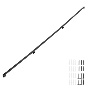 Senmit 16ft Square Tube Stair Handrail Black
