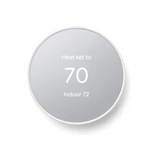 Google Nest Smart Thermostat Snow 3.31 in.