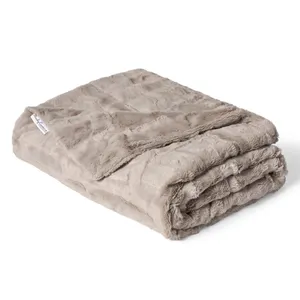 Minky Couture Monster Sorbet Throw Tranquil Dove