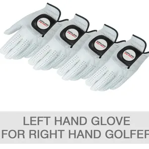 Kirkland Signature Leather Golf Glove, Right Handed, 4pk Size Medium - New
