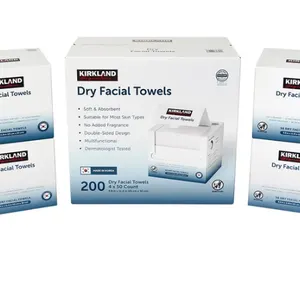 Kirkland Signature: Daily Dry Facial Towels, 200-count- New/ Open Box/ Missing Some