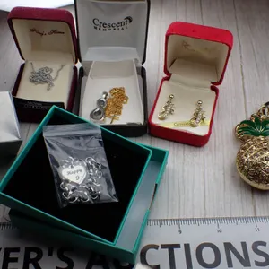 Mixed Jewelry Gift Lot - Crescent Memorial Urn, Pineapple Charm, 925 Silver