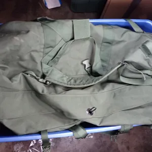 US Military GI Improved Duffel Bag Olive Drab Zippered Backpack Sea Bag