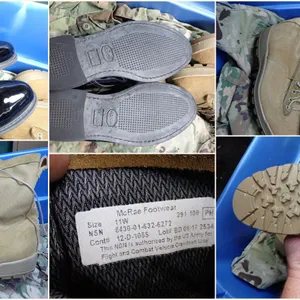 US Military Size 11M Footwear Lot - McRae CVC Flight Boots & High Gloss Dress Shoes
