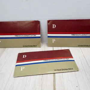 Lot of 3 1984 US Mint Uncirculated Coin Set P & D Mint Packets OGP 30 Coins
