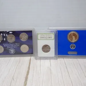 US Mint Coin Lot 2002 Proof State Quarters Set 2018 American Innovation $1 Slabbed 2007-D