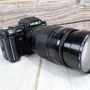 Minolta Maxxum 7000 SLR Film Camera - Tested Working, Data Back 70, Sigma 75-200mm