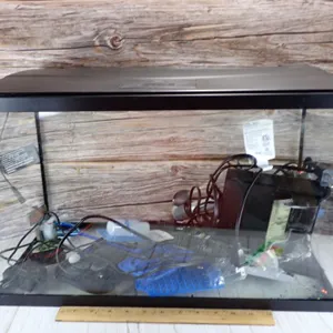 Top Fin Glass Aquarium Fish Tank Starter Kit with Hood, Filter, Heater & Accessories