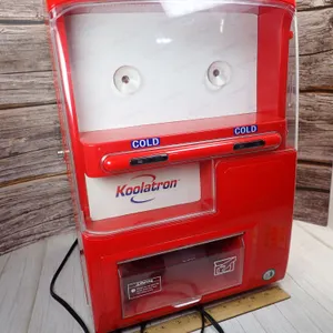 Koolatron Compact Vending Machine Style Mini Fridge Cooler - Powers On, Red