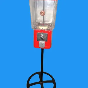 Vintage Northwestern 25¢ Gumball Candy Vending Machine with Cast Iron Stand & Key