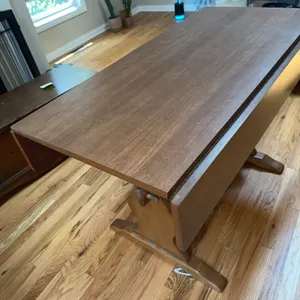 Vintage trestle drop leaf table