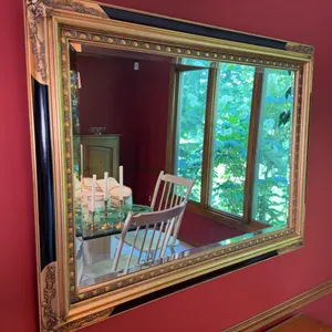 Black & Gold Tone Mirror