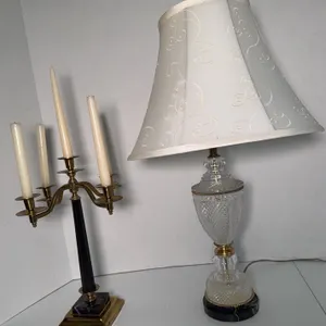 Wilmar Co., Inc. Portable Table Lamp & Vintage 5-Light Candelabra