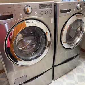 LG Front-Load Washing Machine and Dryer Featuring Steam and Direct Drive Technologies