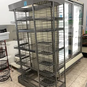 metal display shelving unit, 4 ft wide, 2ft deep, 6 ft 7” height