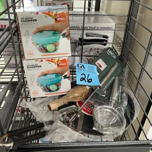 roti pan and rolling pin, strainer, mixer, 2 Prexo manual vrgetable choppers