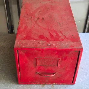 Red filing cabinet- 13" by 24" by 12"H