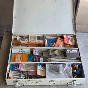 Tool box with electrical hardware