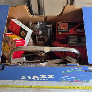 Box of tools and hardware