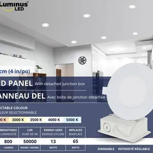 Luminus 4-inch LED Panel Light 8-Pack