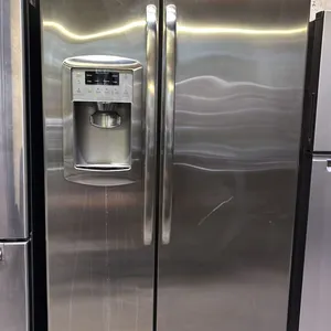 GE STAINLESS STEEL SIDE-BY-SIDE FRIDGE WITH WATER/ICE DISPENSER 36"W