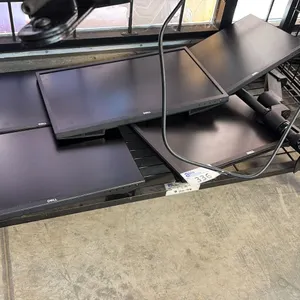 SHELF OF ASSORTED DELL COMPUTER MONITORS WITHOUT STANDS (ONLY ONE ARM STAND)
