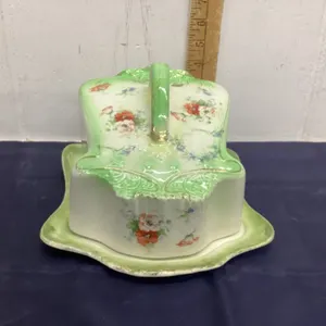 VINTAGE COVERED CHEESE DISH - STOKE-ON-TRENT