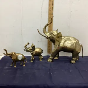 (3) BRASS ELEPHANTS