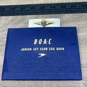 BOAC JR Club Jet Log Book & Pin.